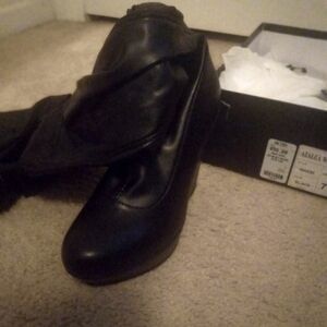 New black thigh high boots